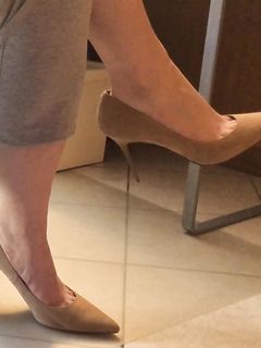 Beige shoes