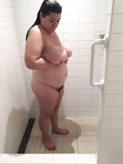 BBW Wife Sal In The Shower - Do you want wash me clean?